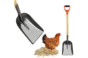 DIYTUNINGS DIYTuning Sieve Shovel, Metal Sifting Scoop Shovel, Sand Sifter Shovel, Chicken Poop Scoop, Goat Poop Scooper Sifter, Cleaning Dipper Digger Sifter Treasure Shovel for Beach Fun, Farm Poop Cleaning