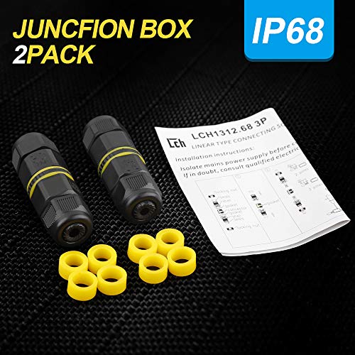 Waterdichte aansluitdoos externe kabelaansluiting, IP68 aansluiting buitenmof koppeling Ø 5 mm-12 mm (zwart, PA66) - 2… - Afbeelding 8