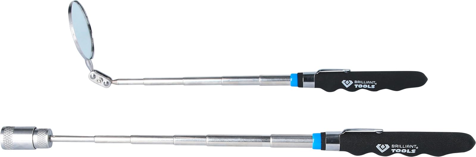 BRILLIANT TOOLS BT115905 Telescopic Mirror and Magnetic Lifter Set 2 Pieces [Powered by KS Tools]