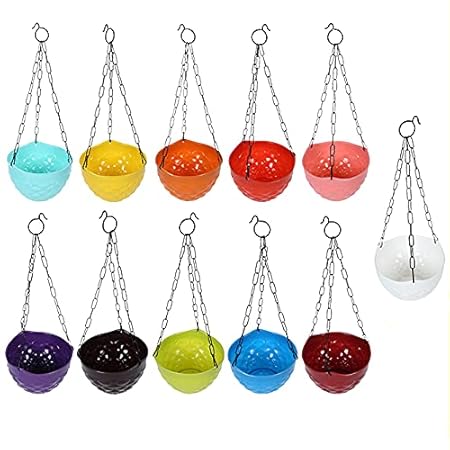 Kraft Seeds New Range 7 Inches Diamond Hanging Planter a Fresh Design and Exciting Colours for Balconies and Garden Use 