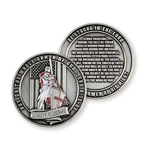 Full Armor of God Coins Pack, Bulk Set of 3 Religious Challenge Coins