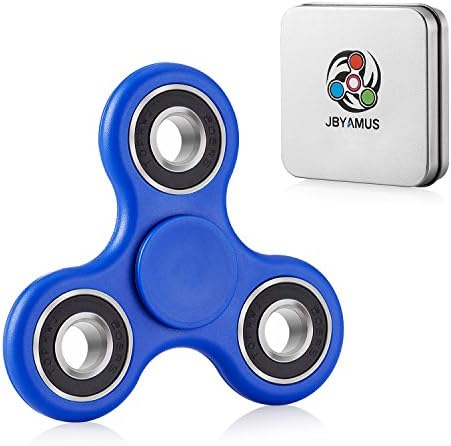 JBYAMUS Fidget Spinner Toy Ceramic Bearings Stress Reducer Perfect For ADD, ADHD, Anxiety, Hand Spinner EDC Focus Toy for Kids &amp; Adults (Blue)