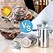 Airtight Canister Set Stainless Steel,4 Piece Food Storage Container with Lids for Tea,Coffee,Snacks, Milk Powder,Sugar,Flour Canisters with Clear Lid Locking Clamp-Spoon Included