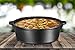 Bruntmor Pre-Seasoned Cast Iron Dutch Oven with Flanged Lid Iron Cover, for Campfire or Fireplace Cooking, Flat Bottom 6-Quart (6 Quart)