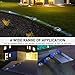 JACKYLED Solar Driveway Marker Lights 8-Pack - Outdoor IP68 Waterproof LED Bright Blue Step Lights for Pathway, Sidewalk, Boat Deck, Stair, Yard, Ground