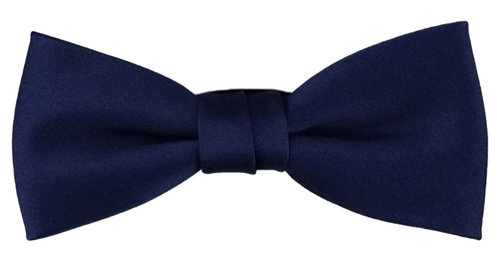 TigerTie Small children Baby bow tie in dark blue marine all-one-color - size 29 bis 50 cm Neck circumference adjustable + storage box