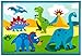Wildkin Kids 39 x 58 Inch Rug for Boys and Girls, Ideal for Classrooms, Playrooms & Bedrooms Features Skid-Proof Backing, Serged Borders with Durable Nylon Material (Dinosaur Land)