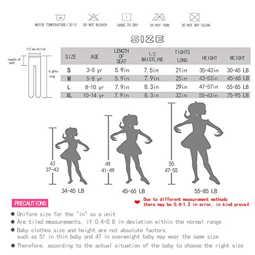 DIPUG Ballet Tights for Girls Durable Ultra Soft Transition Convertible Footless Dance Tight for Toddler (Light Suntan 2 Tights, S)