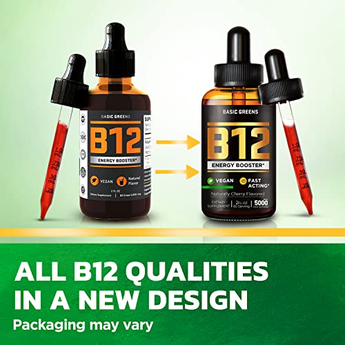 Vitamin B12 Sublingual B12 Vitamins 5000 mcg, B12 Liquid, Liquid B12