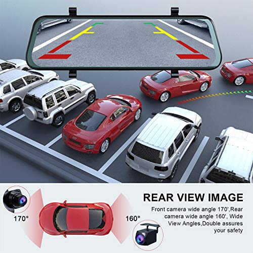 image for YUNDOO Mirror Dash Cam, 1080P HD 9.66