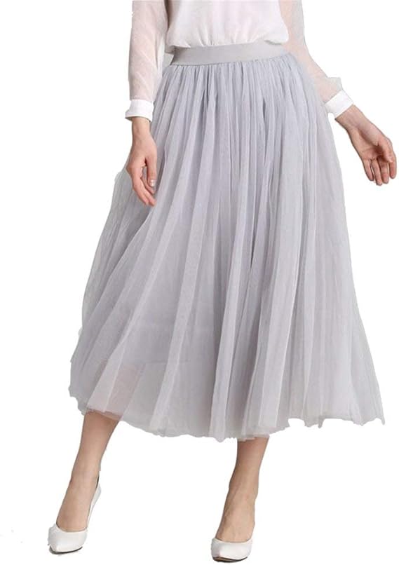 Avidlove Gonna Lunga Liscia in Pizzo Satinato da Donna Lingerie con