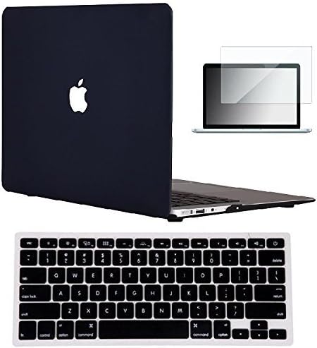 SZHHDX 3in1 Frosted Matte Satins Soft-touch Hard Shell Case Cover &amp; Screen Protector for 13-inch Macbook Pro 13.3" (Model: A1278) (Black)