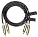 3 Foot RCA Cable Pair - Made with Canare L-4E6S, Star Quad, Audio Interconnect Cable and Amphenol ACPR Gold RCA Connectors – Directional Design - CUSTOM MADE By WORLDS BEST CABLES