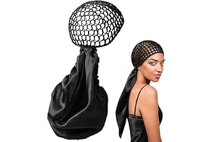 2 In1 Wrap Cap Bonnet Reversible, Adjustable Tie Band,Bonnet Hair Wrap Cap for Silk Press,Double Layered Nettie Band