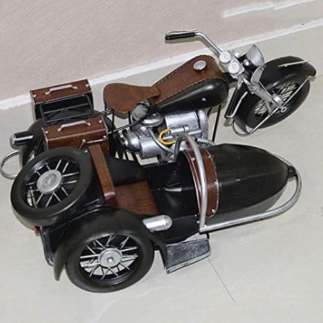 Amazon Co Jp Zamtac ヴィンテージサイドカー オートバイモデル メタルバイクフィギュア カフェデコレーション 鉄製レトロモーター 自転車オーナメント 写真小道具 ホーム キッチン