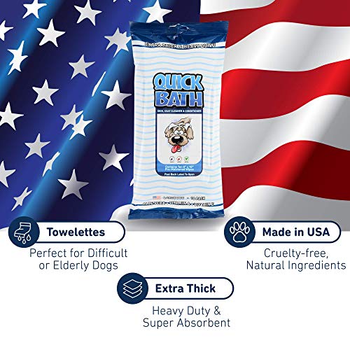 International Veterinary Sciences IVS Quick Bath Pet Towelettes, Removes Odor, Extra Thick and Heavy Duty, Made in The… - Image 5