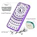 SmartLegend Case for iPhone 6S & iPhone 6, Girls Women Slim Anti-Slip Clear Soft TPU Bumper + Hard PC Back Shockproof Full-Body Protective Phone Cover for iPhone 6/6s- Purple Mandala