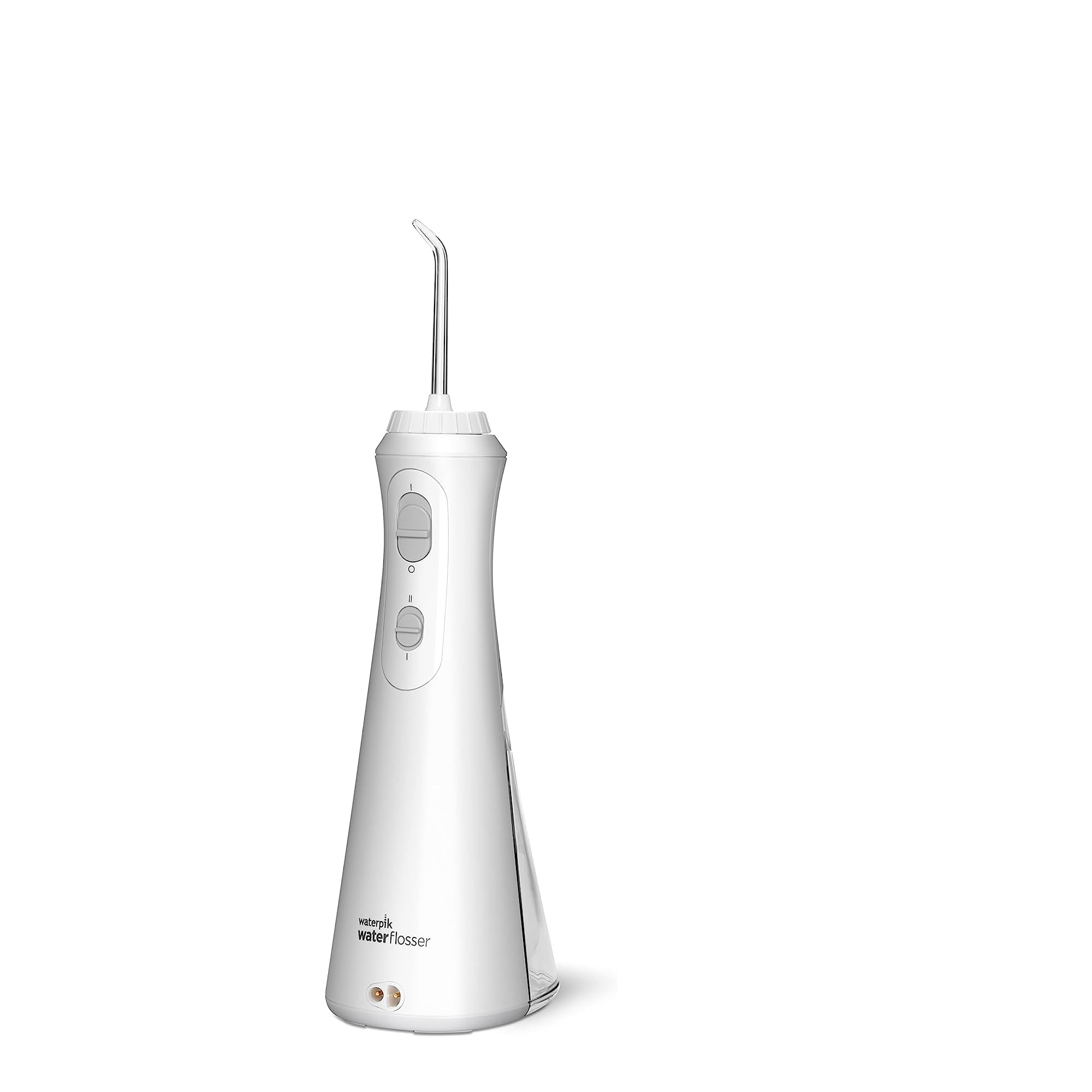 Photo 1 of Waterpik Cordless Plus Water Flosser with 4 Flossing Tips, Rechargeable and Portable for Travel and Home, ADA Accepted, White WP-450