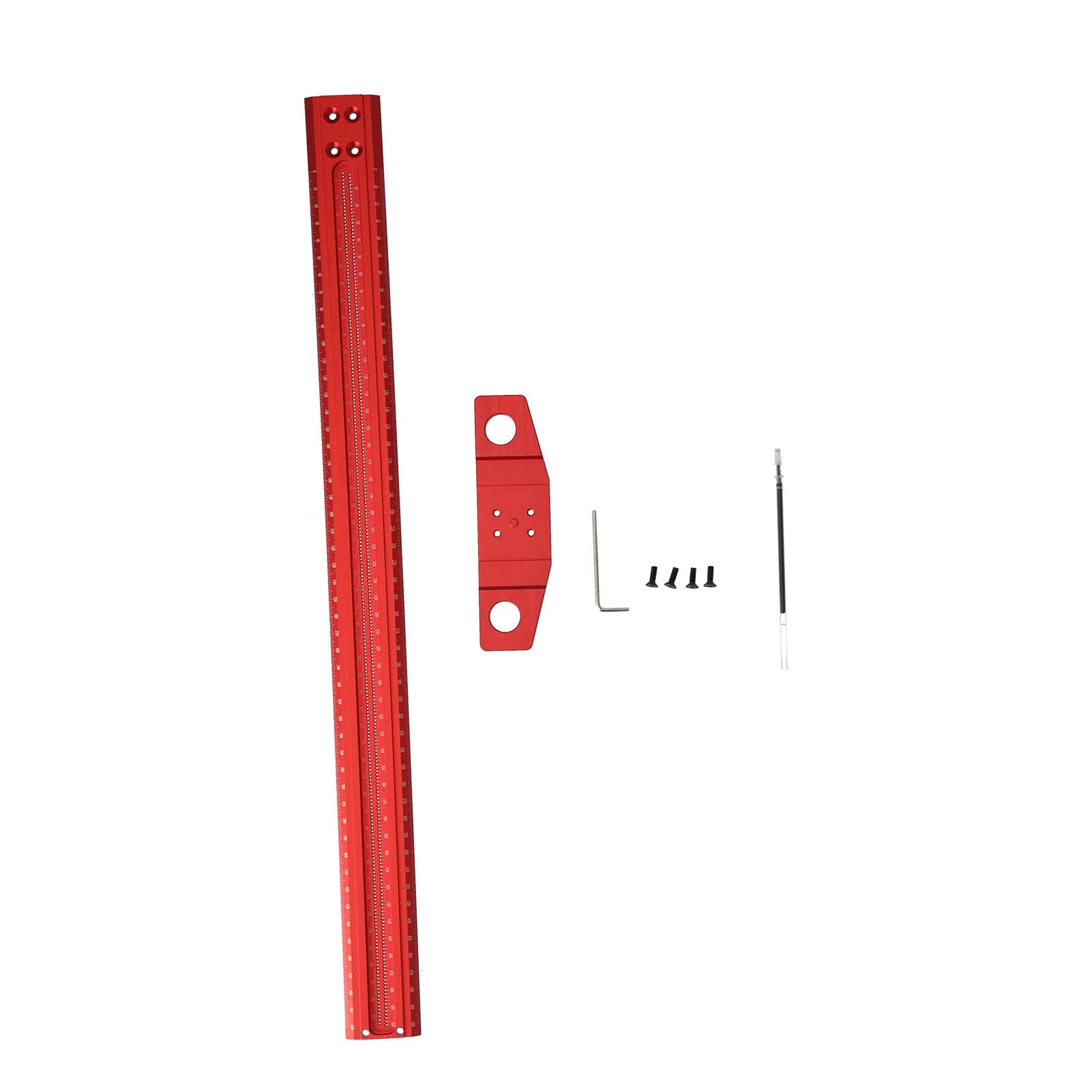 Fafeicy 500mm T Square Ruler, Ruler Right Angle Scribe Aluminum Marking Gauge Woodworking Measuring Carpentry Tool Drawing T Square for Glass Cutting