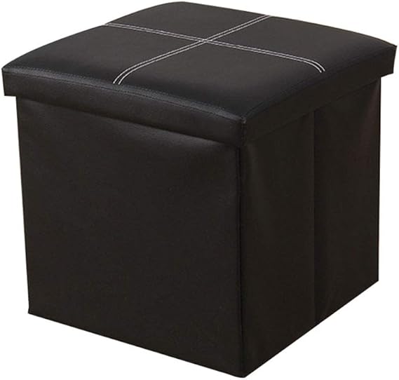 Leather Storage Stool Creative Folding MultiFunction Ottoman Footstool