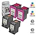 LD Products Remanufactured Ink Cartridge Replacements for HP 60 (2 Black, 2 Color, 4-Pack) Compatible w HP 100 110 111 114 120 121 C4610 C4635 C4650 C4680 C4690 C4740 C4750 C4783 C4795 D110a and More