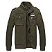 H.T.Niao Jacket8201C1 Men 's Fashion Slim Collar Jackets(Army Green,Size XL)