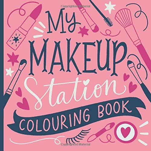 My makeup station colouring book: Faces and prompts to have fun adding makeup. Paperback โ August 11, 2019