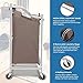 STORAGE MANIAC 3-Section Laundry Sorter, Heavy Duty Rolling Laundry Cart, Triple Divider Laundry Hamper Sorter, Dark Brown