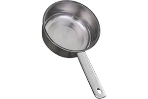 Sewroro Metal Water Ladle Large Stainless Steel Scoop Long Handle for Home Kitchen and Restaurant Use