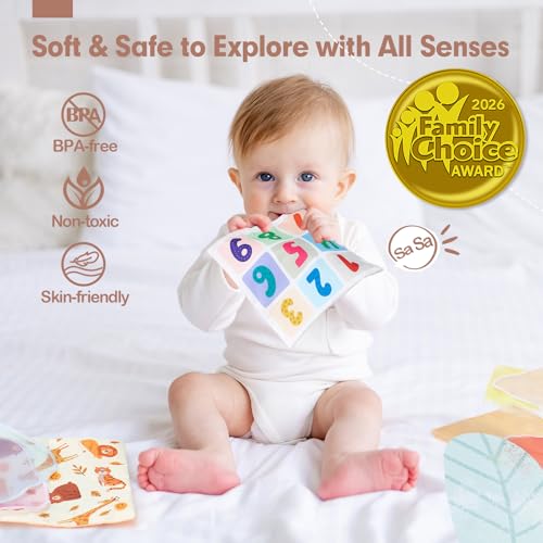 hahaland Montessori Baby Tissue Box 6-12 Months, Sensory Interactive Soft Toy Box Babies 3 6 8 12 Months, Original Gift for Newborn Babies