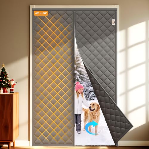Yotache Magnetic Thermal Insulated Door Curtain Gray