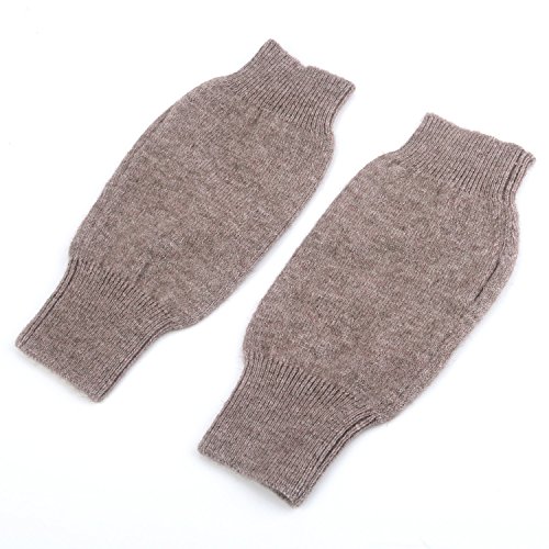 Flammi Women's Cashmere Knit Half Fingerless Gloves Mittens Warm Thumb Hole Gloves (Camel) - Thumbnail 4