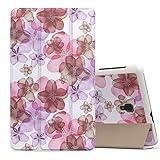 MoKo Samsung Galaxy Tab A 8.0 2017 Case - Ultra Lightweight Slim Smart Cover Case for Galaxy Tab A 8.0 (SM-T380 / T385) 2017 Release (NOT FIT 2015 Tab A 8.0 SM-T350/P350), Floral PURPLE
