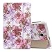 MoKo Samsung Galaxy Tab A 8.0 2017 Case - Ultra Lightweight Slim Smart Cover Case for Galaxy Tab A 8.0 (SM-T380 / T385) 2017 Release (NOT FIT 2015 Tab A 8.0 SM-T350/P350), Floral PURPLE