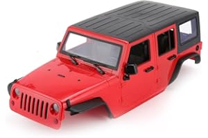 YSKMLOLP 1/10 Jeep Hard Body Shell kit,Open Car Shell Kit 313mm Wheelbase for RC Crawler Car Axial SCX10 SCX10 II 90046 90047 RGT EX86100 (Red)
