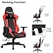 Vitesse Gaming Chair Sillas Gaming Racing Style Computer Gaming Chairs for Adults Ergonomic Desk Comfortable Chair High Back Swivel Executive Leather Chair with Lumbar Support and Headrest (Red)