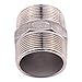Hex Nipple 1 1/2 Inch Male NPT - DERPIPE Stainless Steel 304 Threaded Pipe Fitting for Brew Kit, Home Piping Application