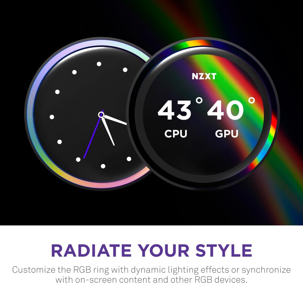 NZXT Kraken Elite 360 RGB 2024 - AIO CPU Liquid Cooler - 360mm Radiator - F360 RGB Core Fan - Customizable 2.72