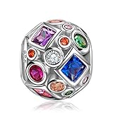 Ninaqueen 925 Sterling Silver Colorful Rainbow Openwork Charms Fit Pandora Bracelet(NinaQueen fine jewelry is designed in Paris in limited edition collections.NinaQueen patents its designs in 64 countries around the world. Enjoy the beauty,luxury, and quality of NinaQueen) * *Ideal gift for your wife or your mother to express your love **