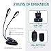 Vekkia 10 LED Music Stand Light, USB/AAA Battery Operated Book Light, Eye-Cared Clip on Light, 3 Brightness×3 Color Light up 2 Full Pages, Perfect for Readers, Music Stand