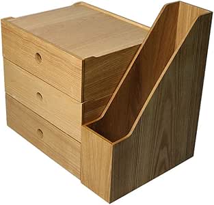 Combinación De Caja De Almacenamiento De Escritorio, Cajón De Madera