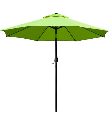lime green patio umbrella amazon Ayge 9FT Outdoor Garden Umbrella for table Fiberglass Reel Hand:Left Fishing reel ball bearings Category_Convertible-Backpacks or with an outdoor