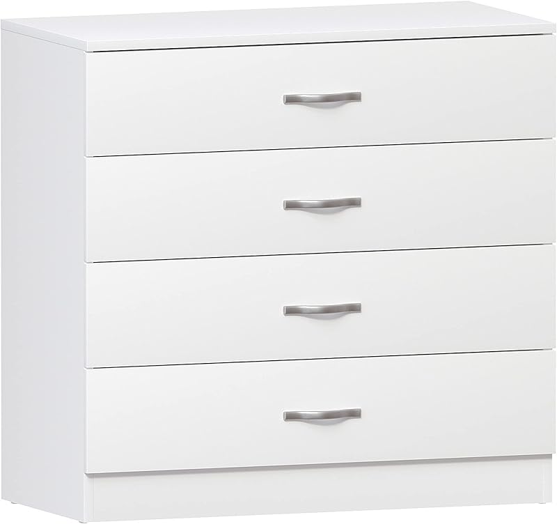 Vida Designs White Chest of Drawers 4 Drawers Bedroom Furniture