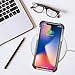 DAUPIN Compatible for iPhone XR Phone Case Protective Defender Thin Slim Clear Bling Glitter Shockproof Cases Hard Back Plastic Gold Edge Cover for Women Girls for iPhone XR 6.1 inch (Rose Gold 01)
