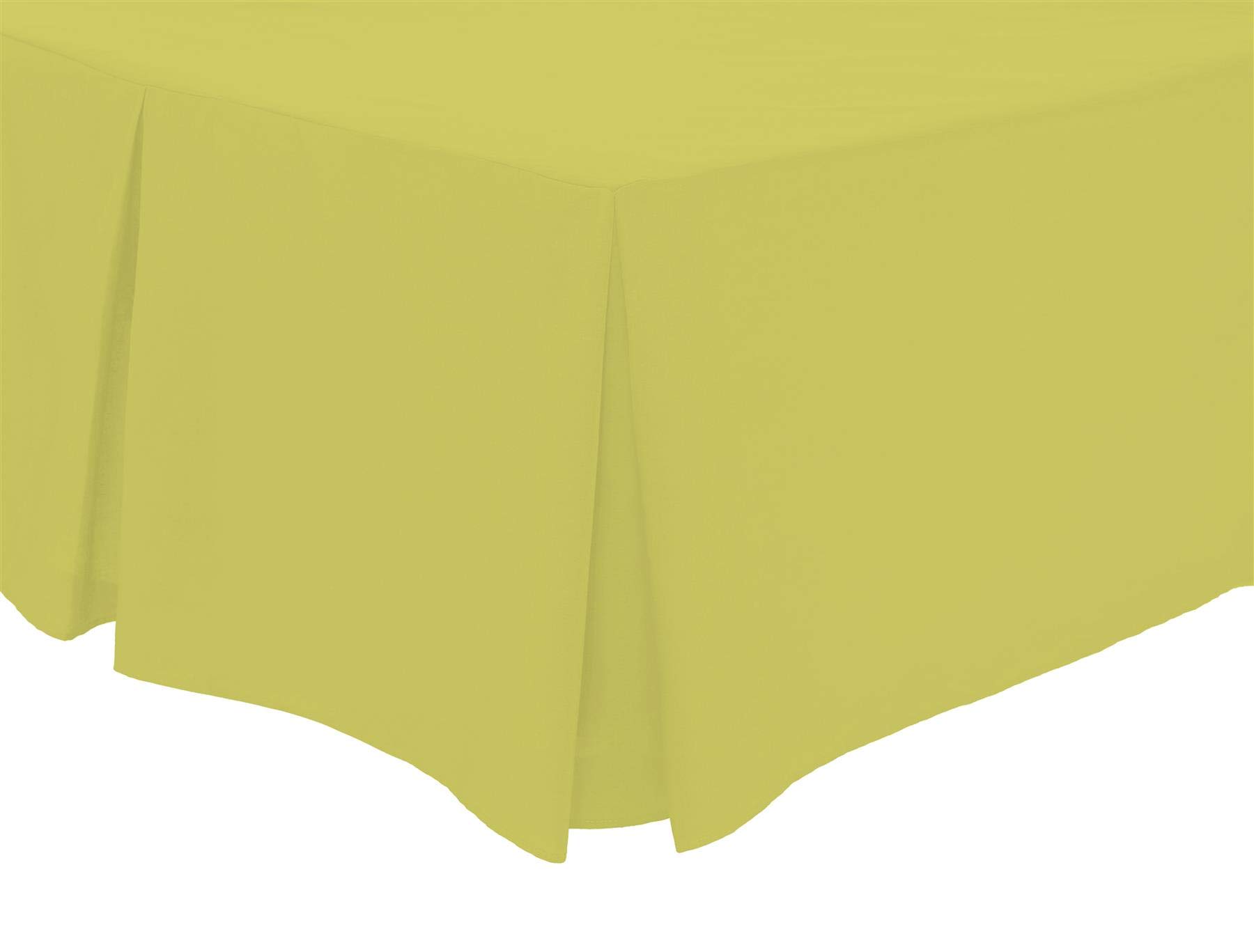 Olivia Rocco Pleated Base Valance Sheet Easy Care Polycotton Base Valances, King Ochre