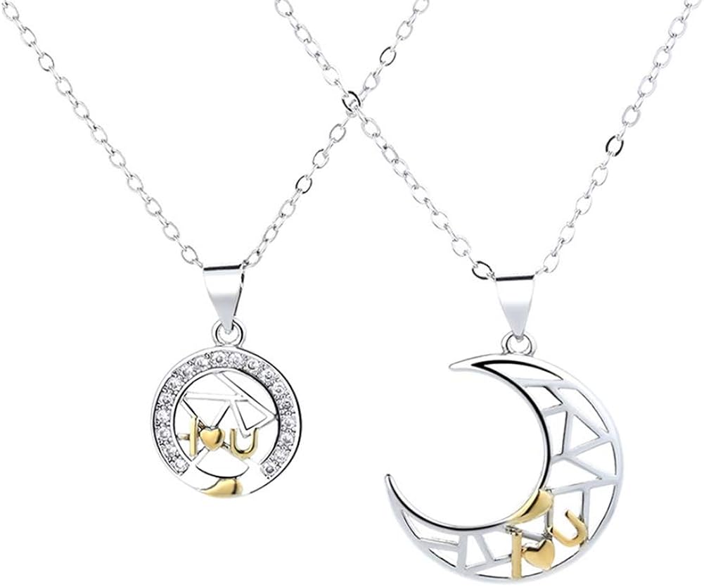 Collana Personalizzata Con Proiezione Foto - Sole E Luna Magnetiche - Ti Amo In 100 Lingue - Regalo Di Coppia