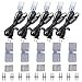 5x LED Flex Neon Rope Light Power Cord Splice Connector w Pin End Cap 2 Wire ACC