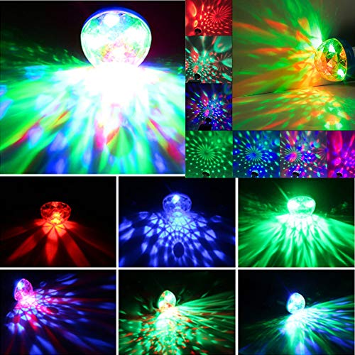 Mini Disco USB Ball Party Light RGB LED Colorful Decorations DJ Magic Portable Car Interior with Sound Control for Kids Pub Show Club Christmas Birthday Wedding Karaoke
