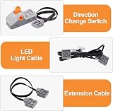 HOTUT 25 PCS Power Functions Motor Battery Box Remote Receiver Set 1L 2M Servo view 7