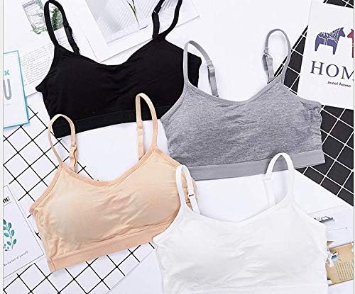 New Big Girls' Cotton Training Bra with Padding,Starter Bras for Girls 3 Pack (XL for 55kg-60kg)